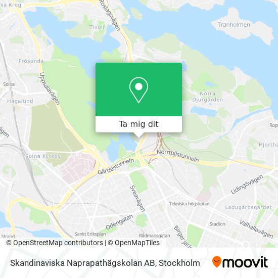 Skandinaviska Naprapathãgskolan AB karta