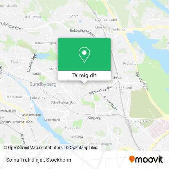 Solna Trafiklinjer karta
