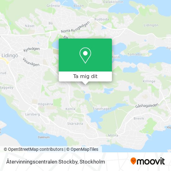 Återvinningscentralen Stockby karta