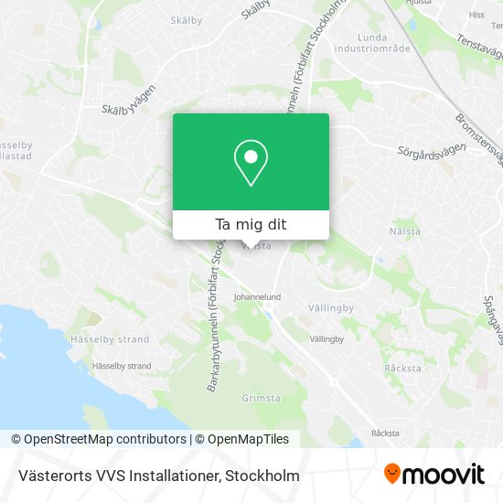 Västerorts VVS Installationer karta