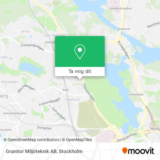 Granitor Miljöteknik AB karta