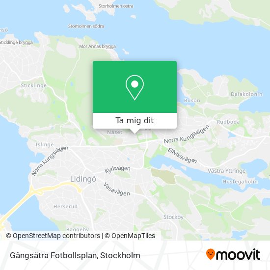 Gångsätra Fotbollsplan karta