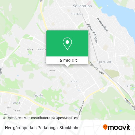 Herrgårdsparken Parkerings karta