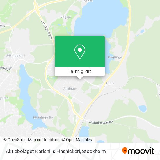 Aktiebolaget Karlshills Finsnickeri karta