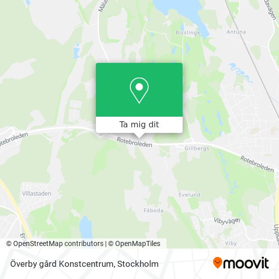 Överby gård Konstcentrum karta