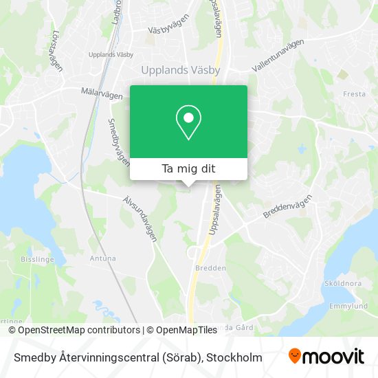 Smedby Återvinningscentral (Sörab) karta