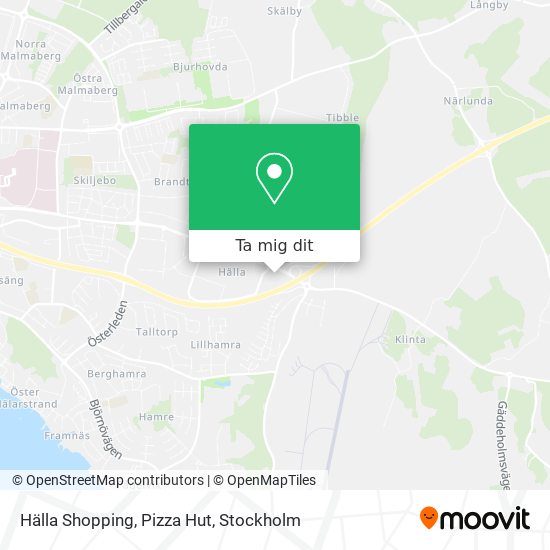 Hälla Shopping, Pizza Hut karta