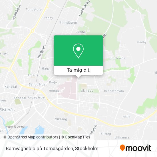 Barnvagnsbio på Tomasgården karta