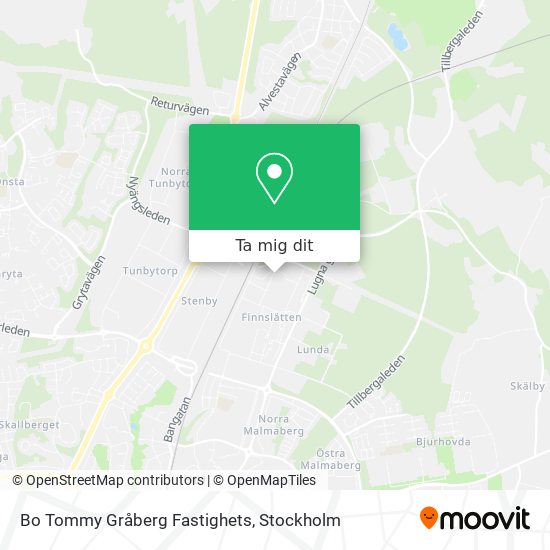 Bo Tommy Gråberg Fastighets karta
