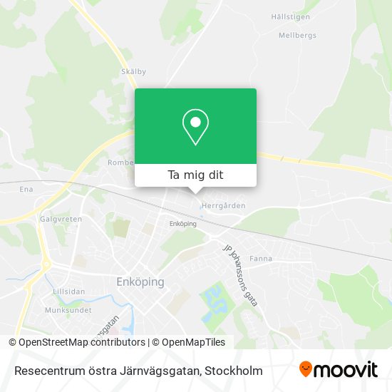 Resecentrum östra Järnvägsgatan karta