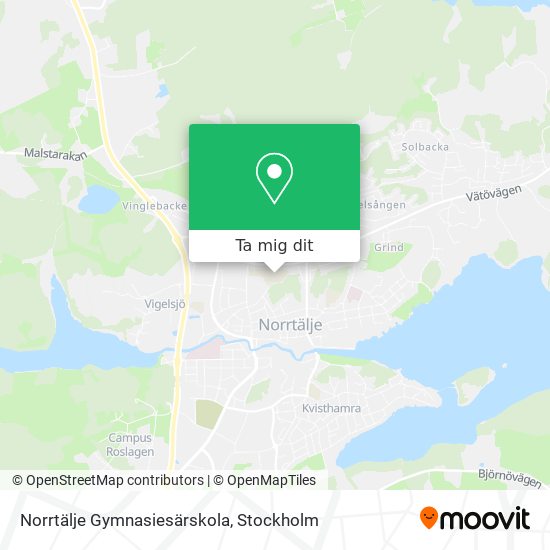 Norrtälje Gymnasiesärskola karta