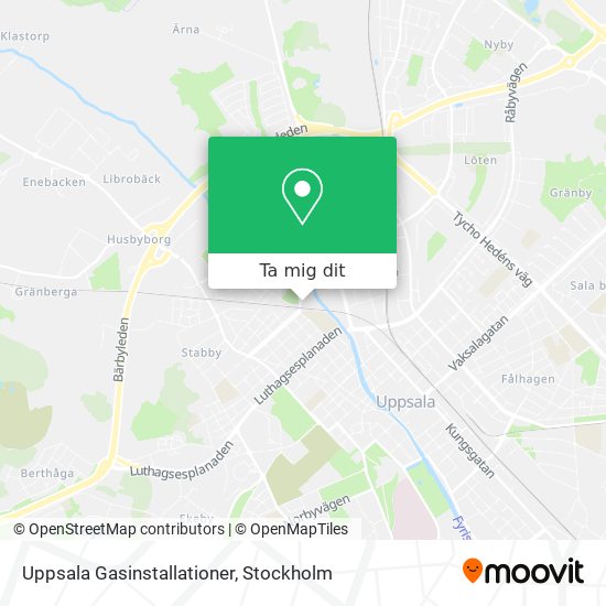 Uppsala Gasinstallationer karta