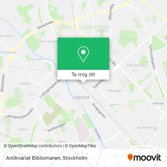 Antikvariat Bibliomanen karta