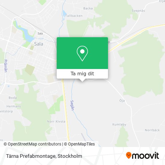 Tärna Prefabmontage karta