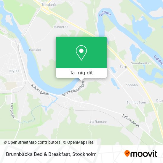 Brunnbäcks Bed & Breakfast karta