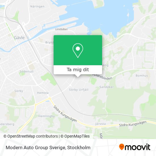 Modern Auto Group Sverige karta