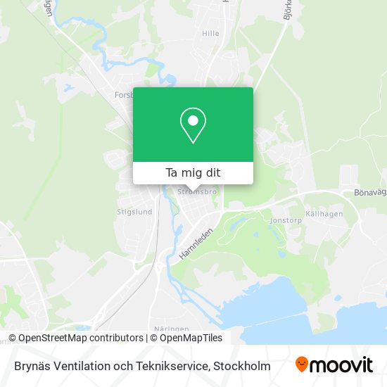 Brynäs Ventilation och Teknikservice karta