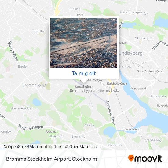 Bromma Stockholm Airport karta