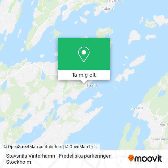 Stavsnäs Vinterhamn - Fredellska parkeringen karta