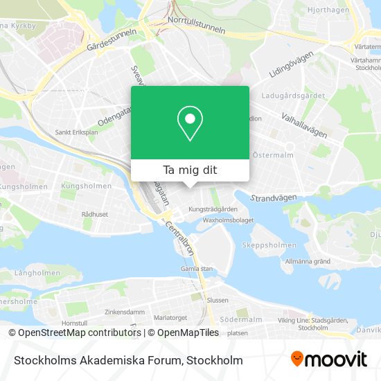 Stockholms Akademiska Forum karta