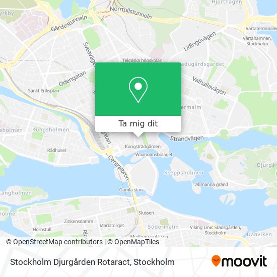 Stockholm Djurgården Rotaract karta