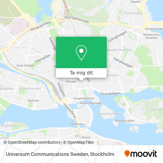 Universum Communications Sweden karta