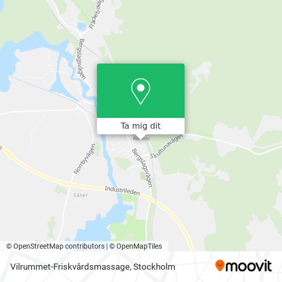 Vilrummet-Friskvårdsmassage karta