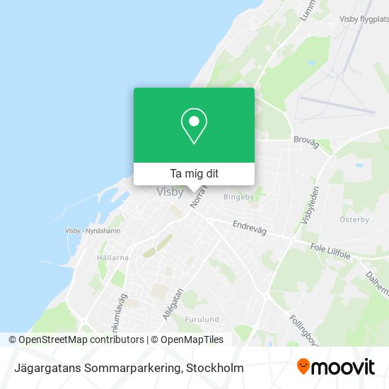 Jägargatans Sommarparkering karta