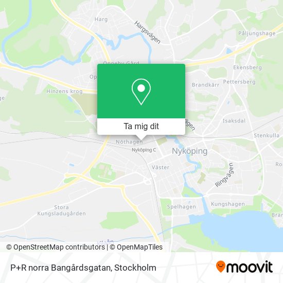 P+R norra Bangårdsgatan karta