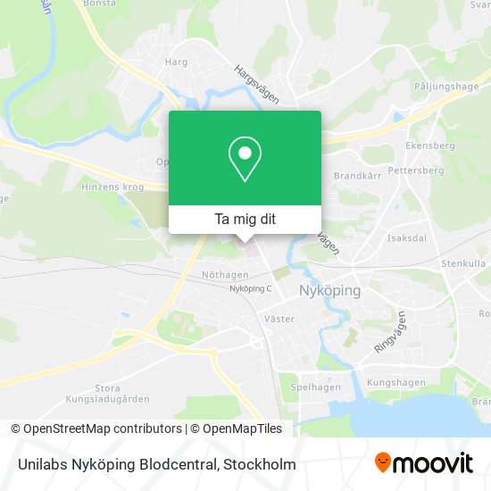 Unilabs Nyköping Blodcentral karta