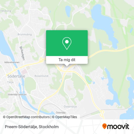 Preem-Södertälje karta