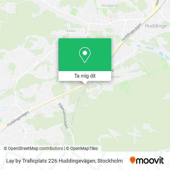 Lay by Traficplats 226 Huddingevägen karta