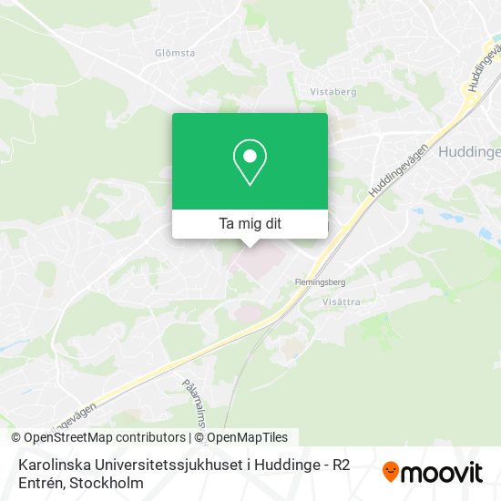 Karolinska Universitetssjukhuset i Huddinge - R2 Entrén karta