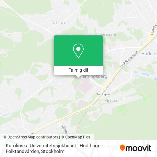 Karolinska Universitetssjukhuset i Huddinge - Folktandvården karta