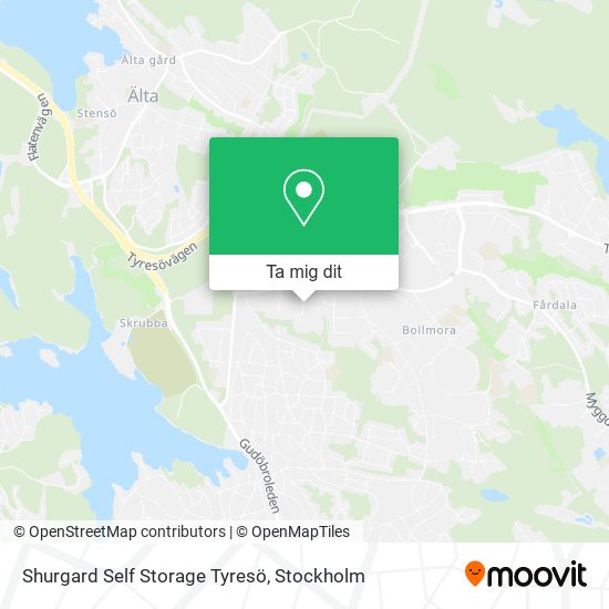 Shurgard Self Storage Tyresö karta