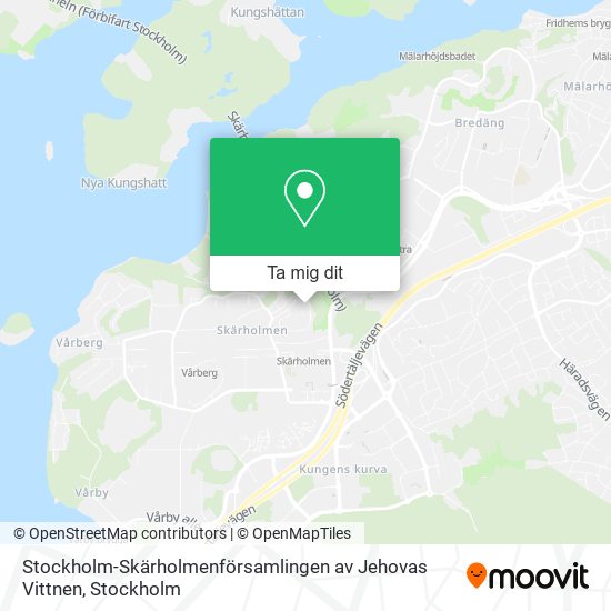 Stockholm-Skärholmenförsamlingen av Jehovas Vittnen karta