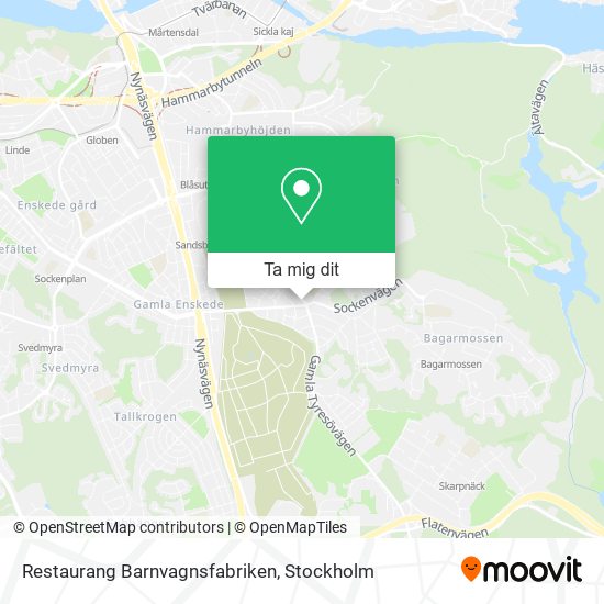 Restaurang Barnvagnsfabriken karta