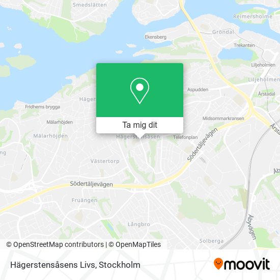 Hägerstensåsens Livs karta