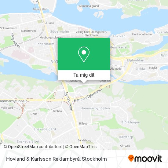 Hovland & Karlsson Reklambyrå karta