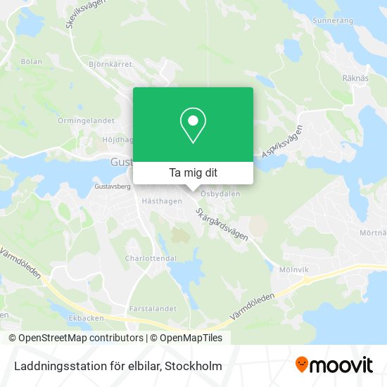 Laddningsstation för elbilar karta