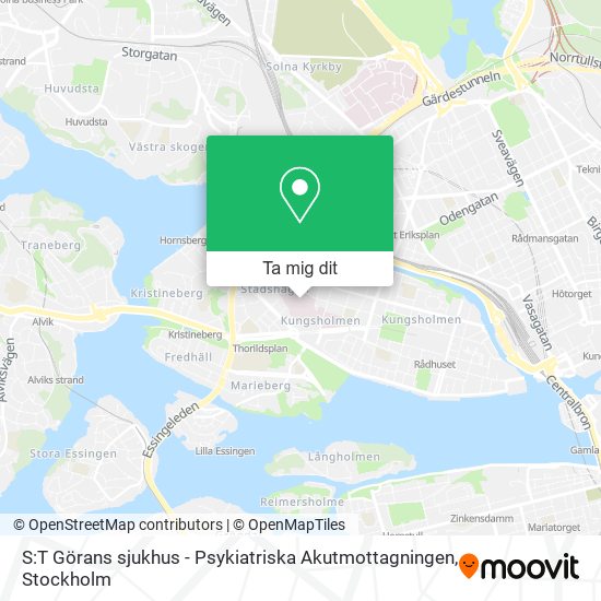 S:T Görans sjukhus - Psykiatriska Akutmottagningen karta