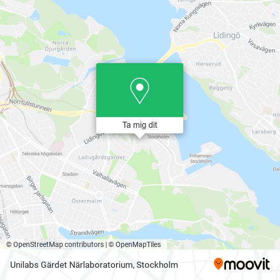 Unilabs Gärdet Närlaboratorium karta