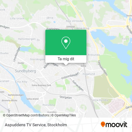 Aspuddens TV Service karta