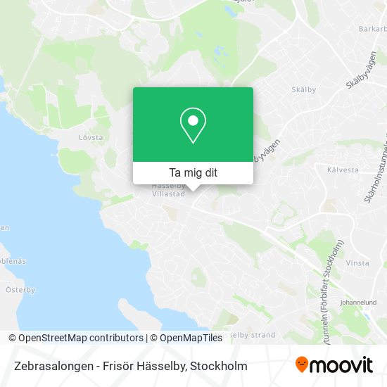 Zebrasalongen - Frisör Hässelby karta