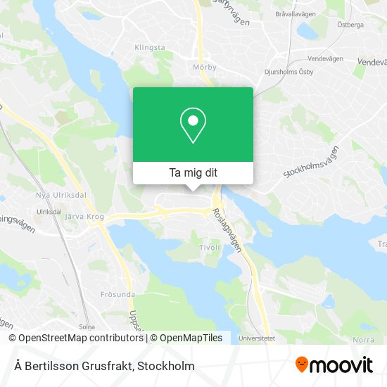 Å Bertilsson Grusfrakt karta