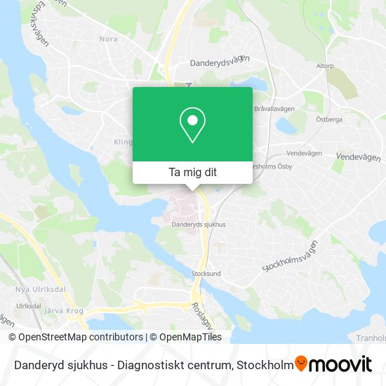 Danderyd sjukhus - Diagnostiskt centrum karta