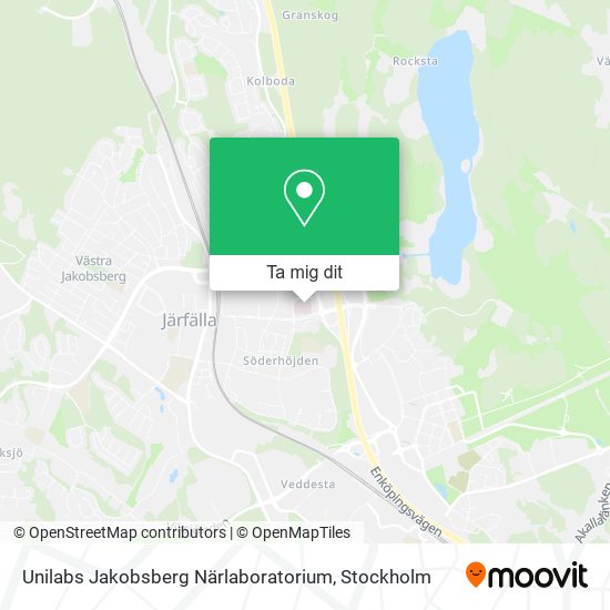 Unilabs Jakobsberg Närlaboratorium karta