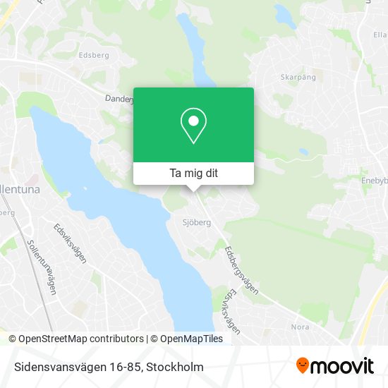 Sidensvansvägen 16-85 karta