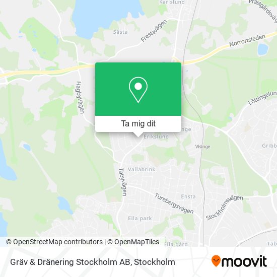 Gräv & Dränering Stockholm AB karta