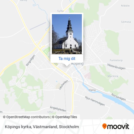 Köpings kyrka, Västmanland karta